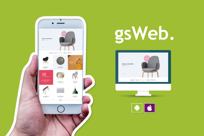 Presentamos gsWeb. La Solución global para comercio electrónico Web y App.